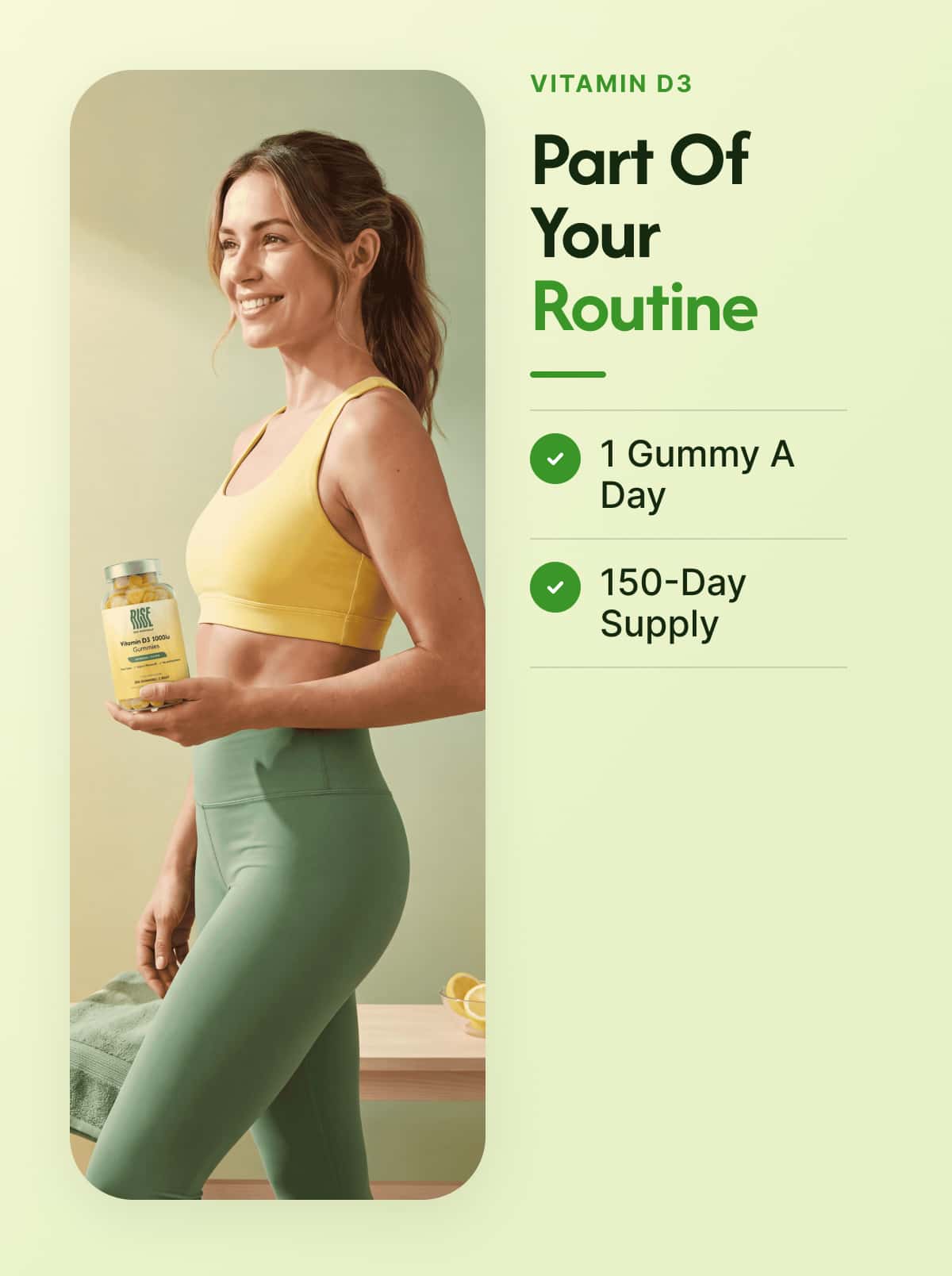 Vitamin D3 1000iu - 150 Lemon Flavour Gummies (150 Days · 16p A Day)
