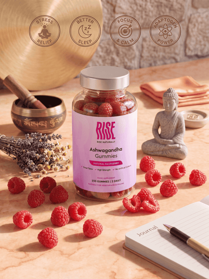 Ashwagandha 600mg - 150 Natural Raspberry Flavour Gummies