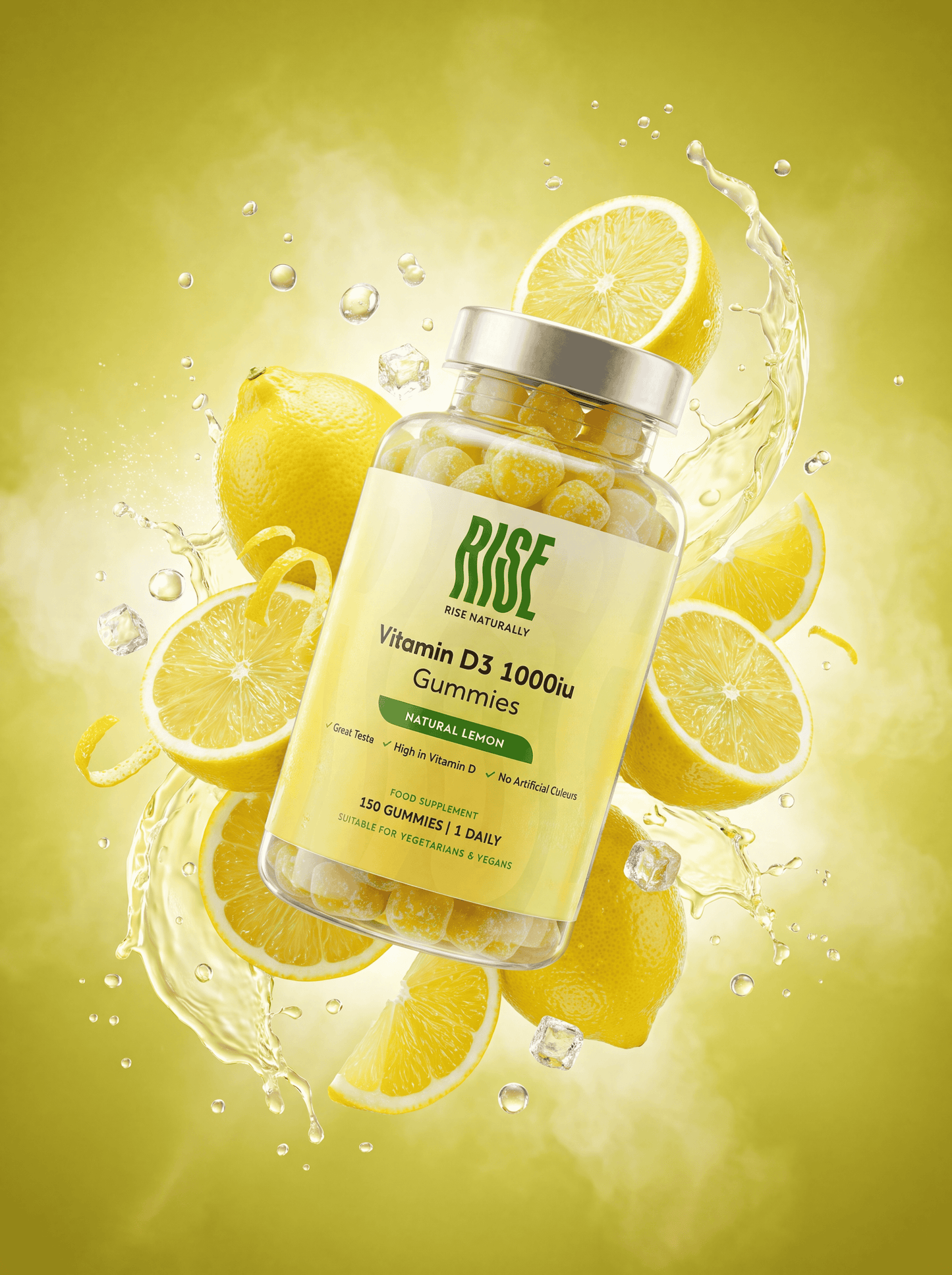 Vitamin D3 1000iu - 150 Lemon Flavour Gummies