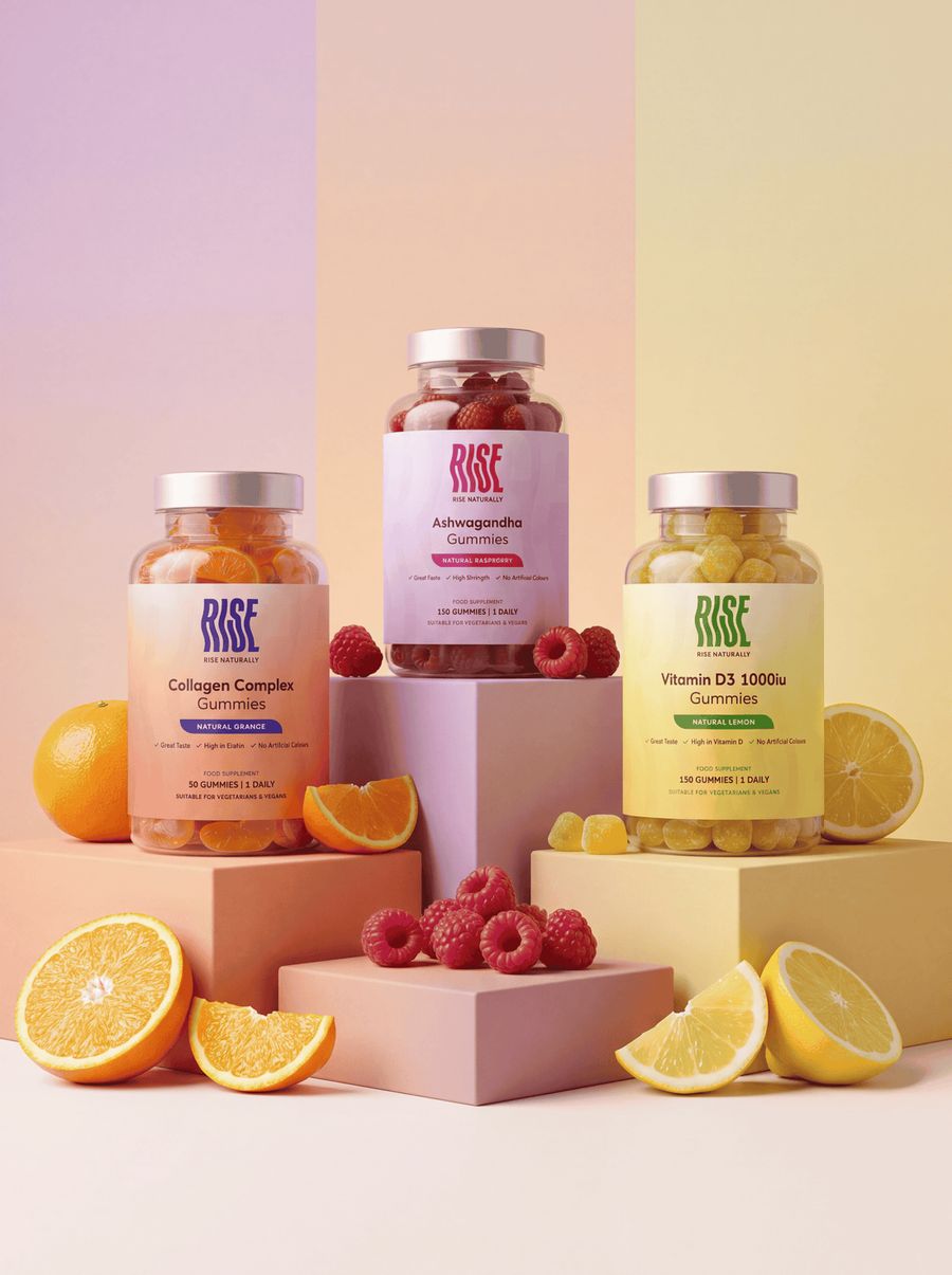 The Full RISE (Ashwagandha + Collagen + Vitamin D3) - Up To 75 Days · 85p A Day