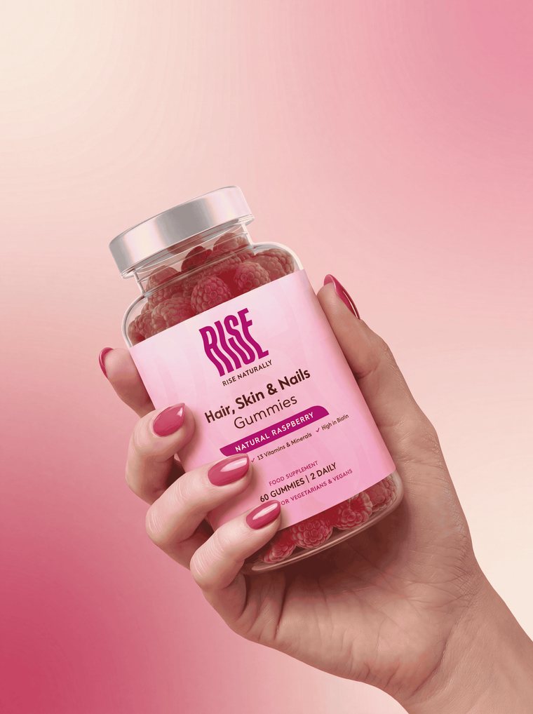 Hair Skin & Nails Complex - 60 Natural Raspberry Flavour Gummies (30 Days · 57p A Day)