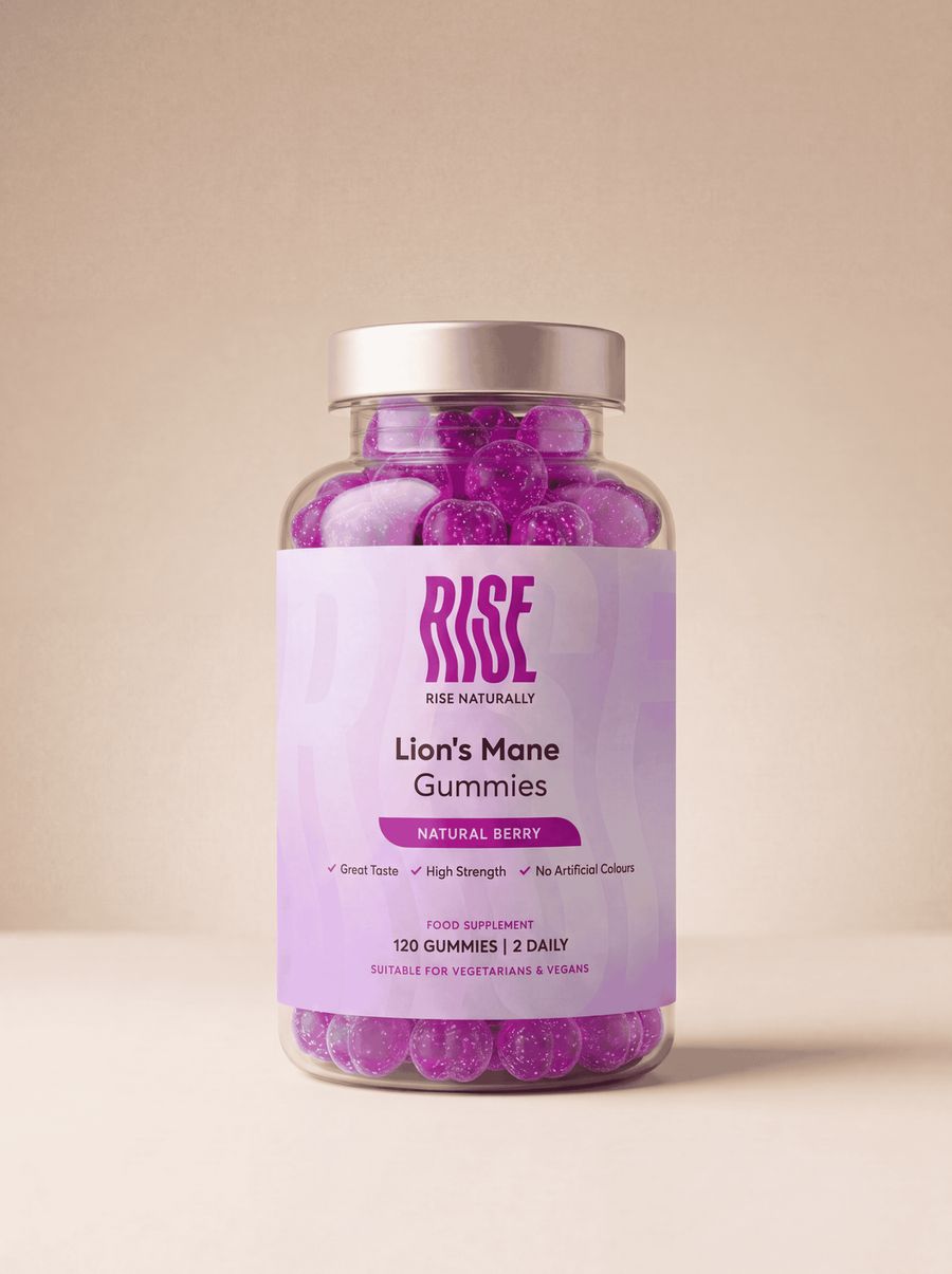 Lions Mane - 120 Natural Berry Flavour Gummies (60 Days · 50p A Day)